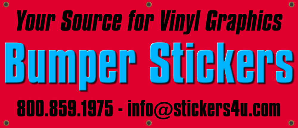 Custom Printed Bumper Stickers, 1 color to Full Color Printing, Political Campaign Stickers